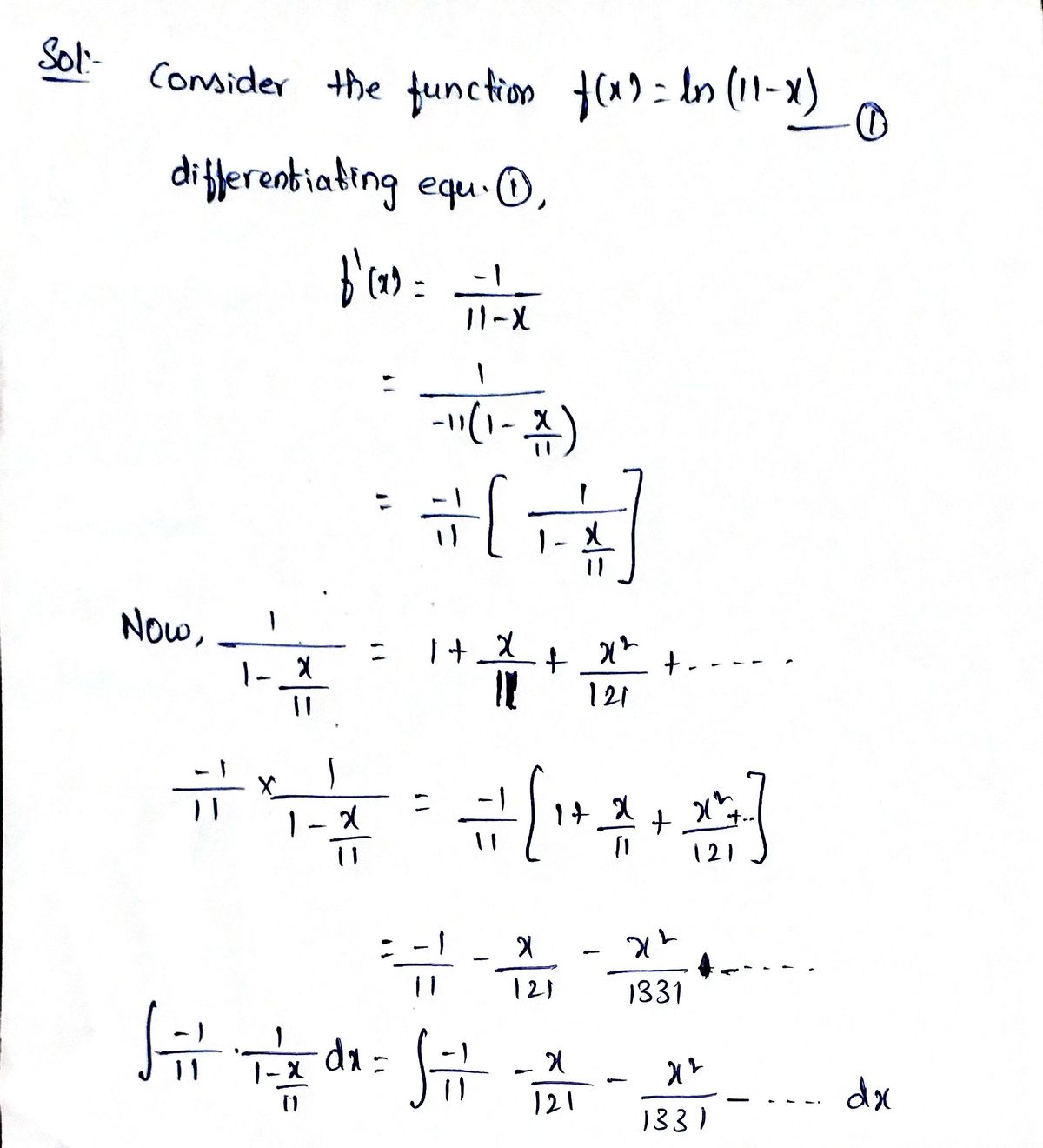 Answered Find A Power Series Representation For Bartleby