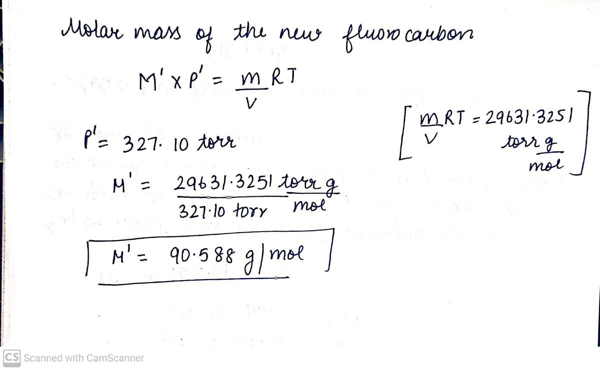 Answered P1A 6 The Molar Mass Of A Newly Bartleby