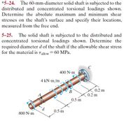 Answered 5 24 The 60 Mm Diameter Solid Shaft Bartleby