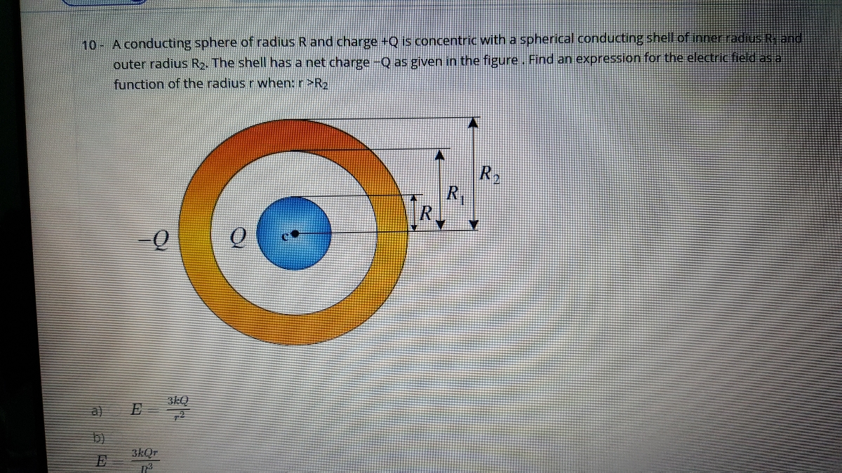 Answered A Conducting Sphere Of Radius R And Bartleby