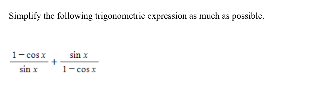 Answered Simplify The Following Trigonometric Bartleby