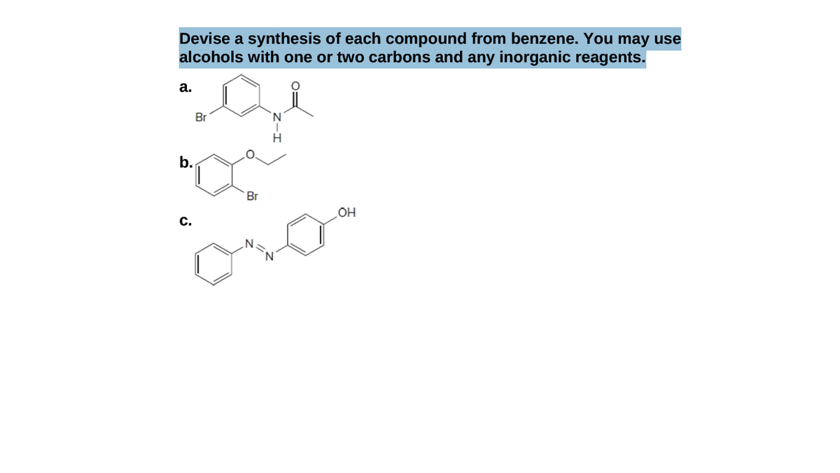 Answered Devise A Synthesis Of Each Compound Bartleby