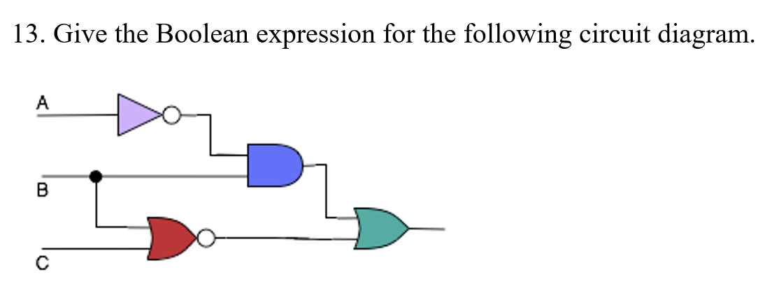 Circuit Diagram Boolean Expression