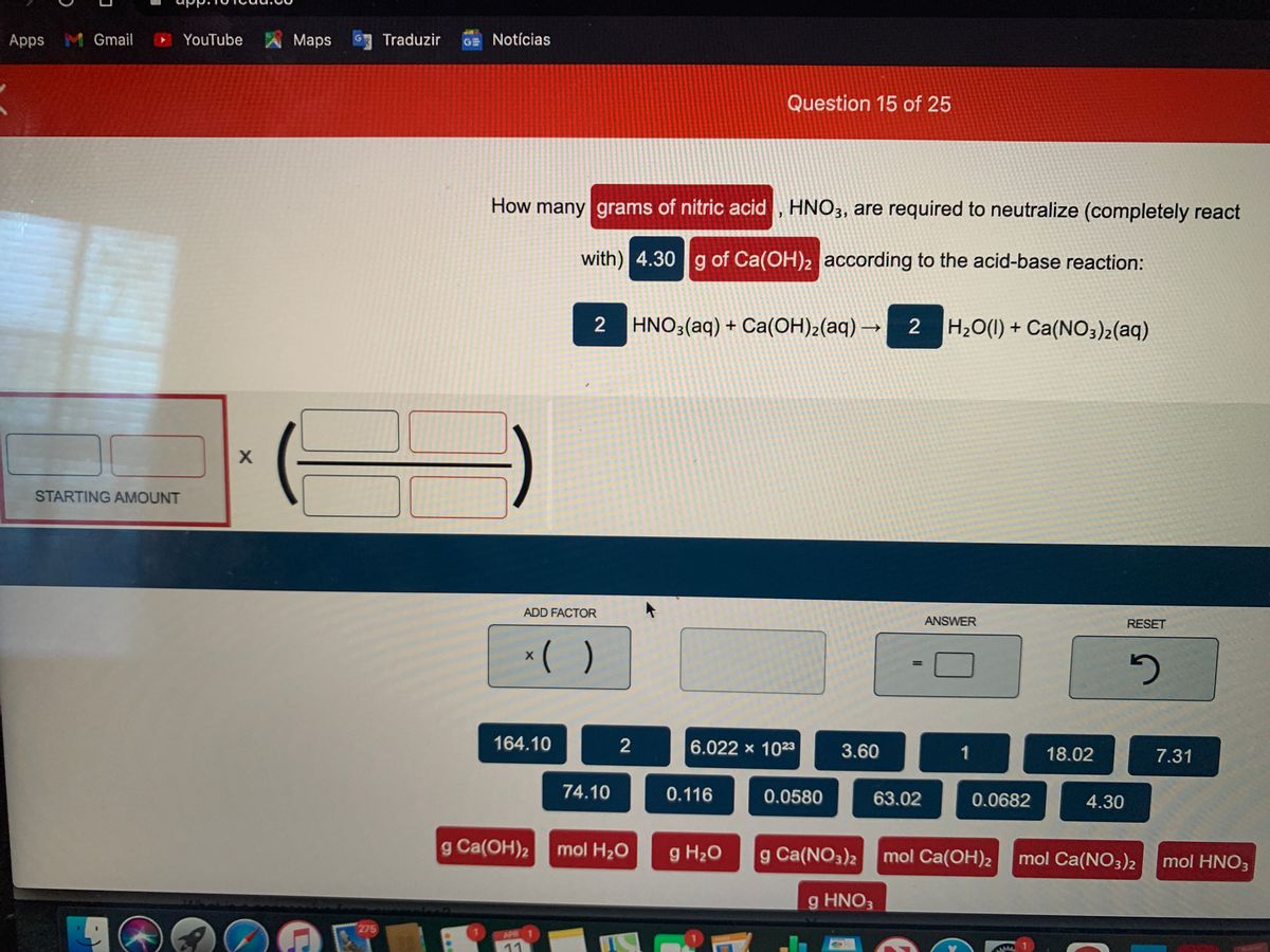 Answered How Many Grams Of Nitric Acid HNO3 Bartleby