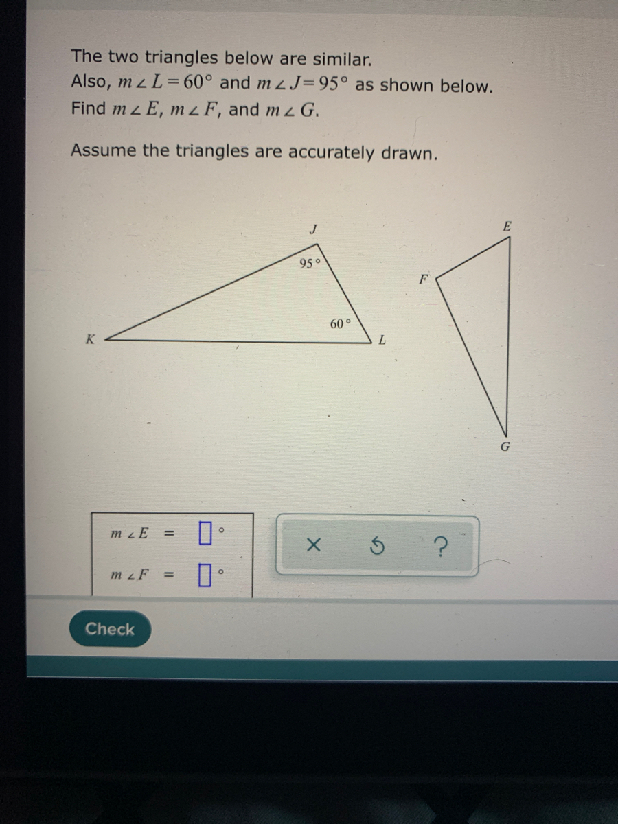 Answered The Two Triangles Below Are Similar Bartleby