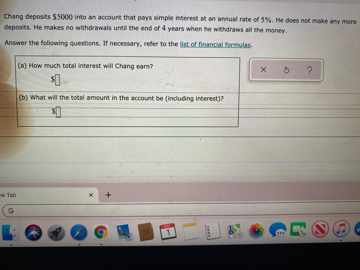 Answered Chang Deposits 5000 Into An Account Bartleby