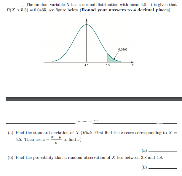 Answered The Random Variable X Has A Normal Bartleby