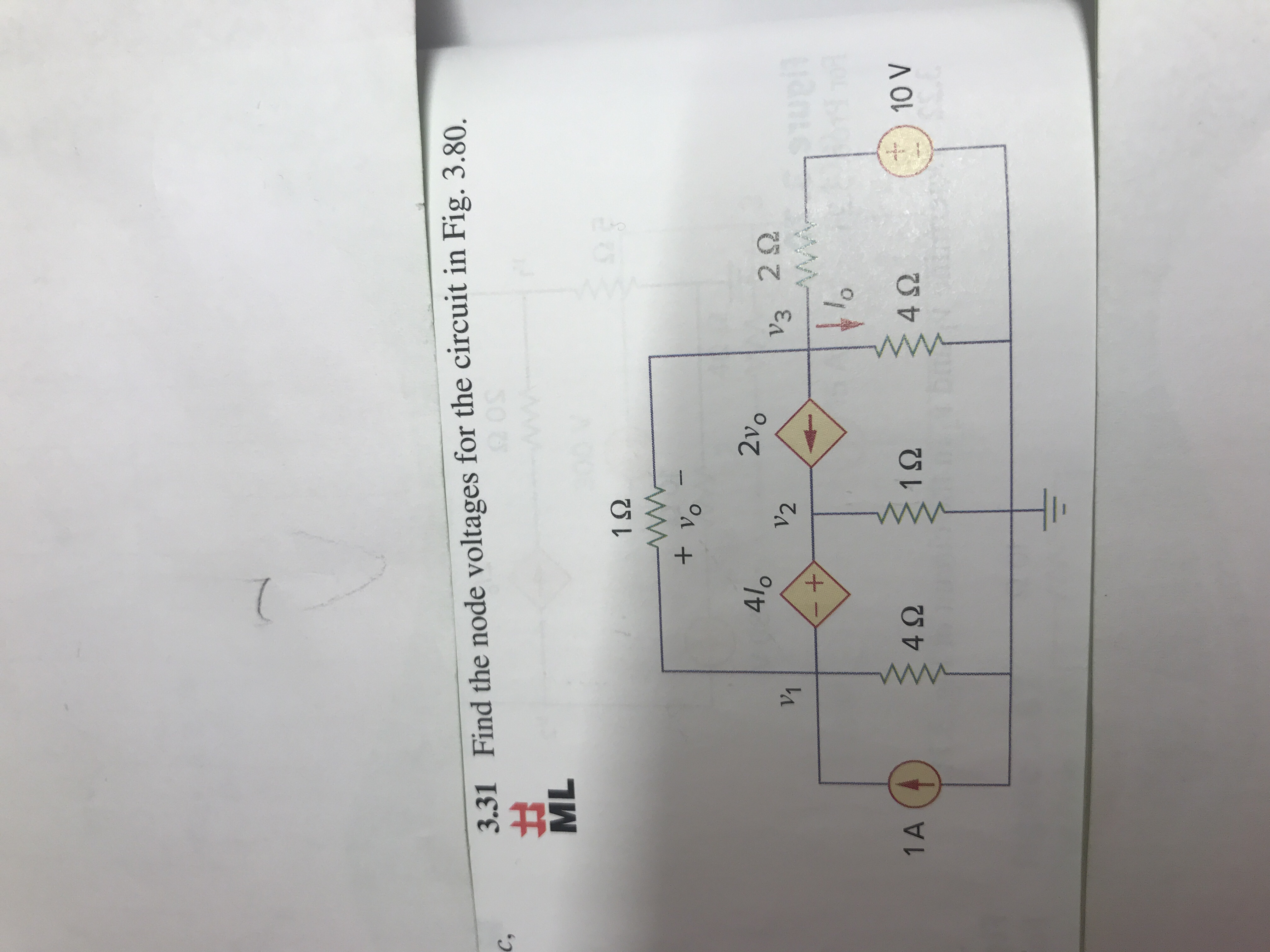 Answered Find The Node Voltages For The Bartleby