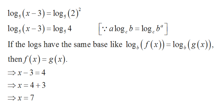 Answered: 2log5(x-3) - log5(8) = log5(2) | bartleby