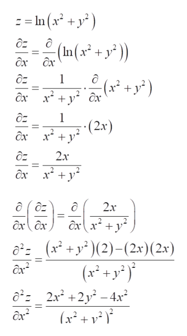 Partial Derivative Ln X 2 Y 2