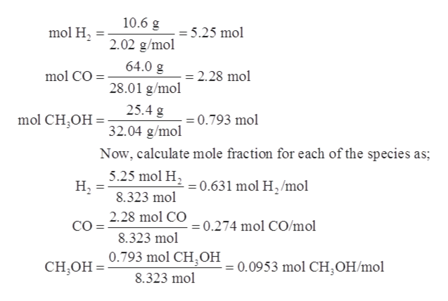 Answered: 6. Methanol is produced by reacting… | bartleby