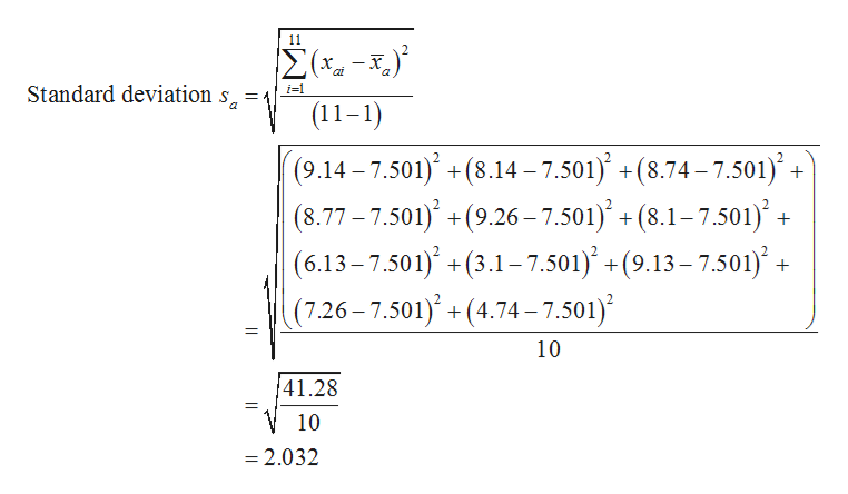 Answered: the mean x and standard deviation s… | bartleby