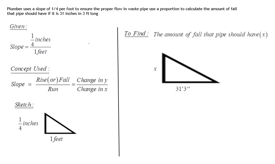 answered-plumber-uses-a-slope-of-1-4-per-foot-to-bartleby