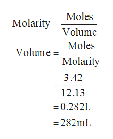 Answered: what volume of concentrated HCl… | bartleby