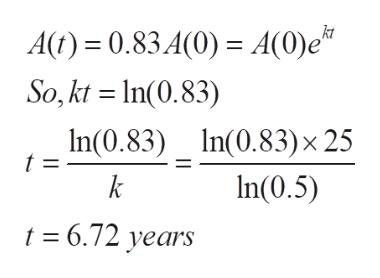 Answered: Use the exponential decay model,… | bartleby