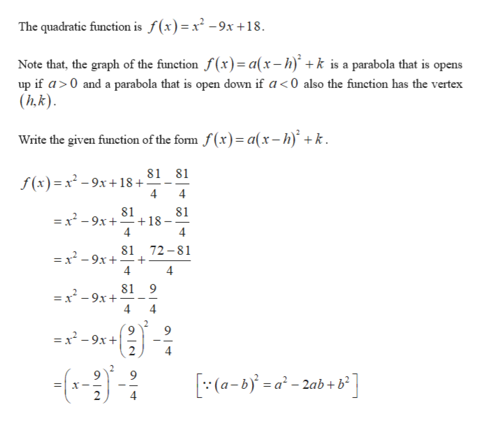 Answered Consider The Quadratic Function Below… Bartleby