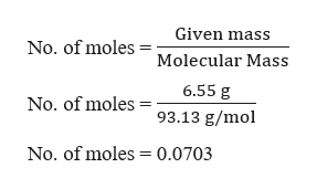 Answered: A 6.55 g sample of aniline (C6H5NH2,… | bartleby