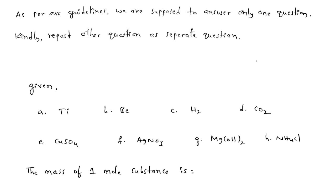 Chemistry homework question answer, step 1, image 1