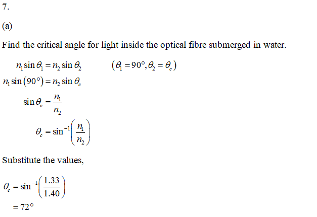 Answered What Is The Critical Angle For 589 Nm… Bartleby