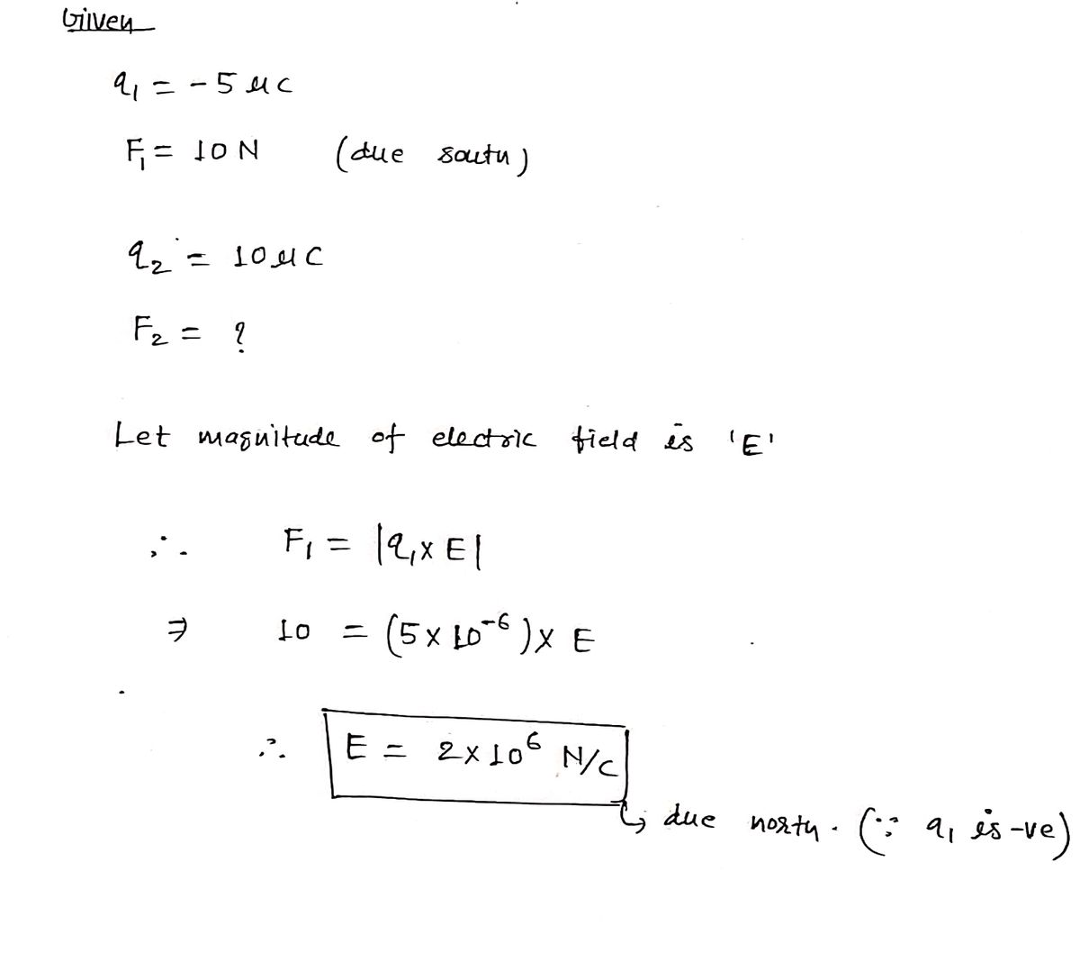 Physics homework question answer, step 1, image 1