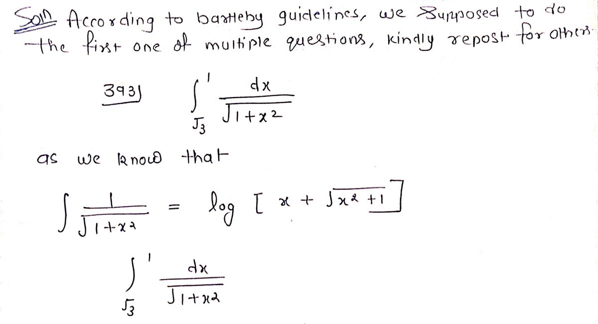 Calculus homework question answer, step 1, image 1