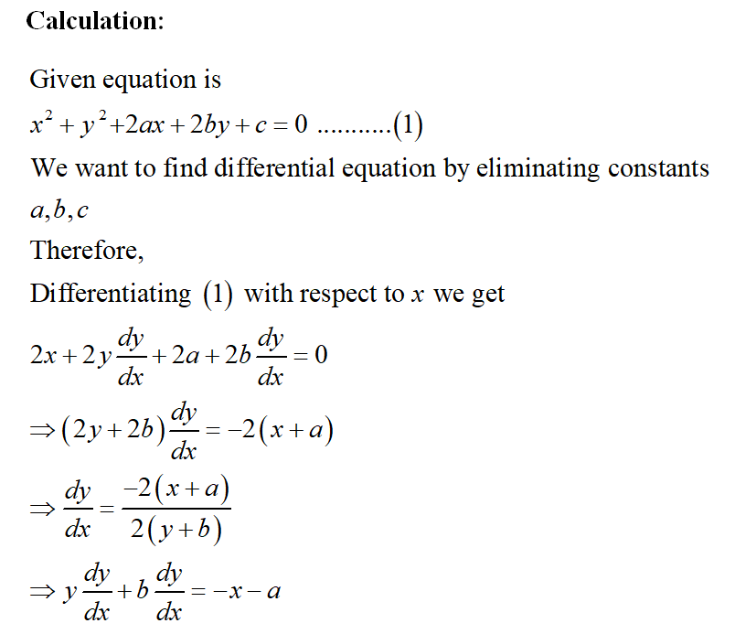 Answered Elimination Of Arbitrary Constants Bartleby