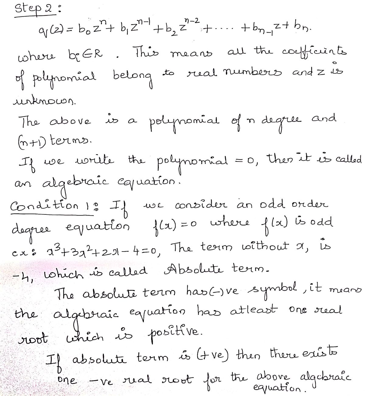 Answered Write A General Polynomial Q Z Of Bartleby