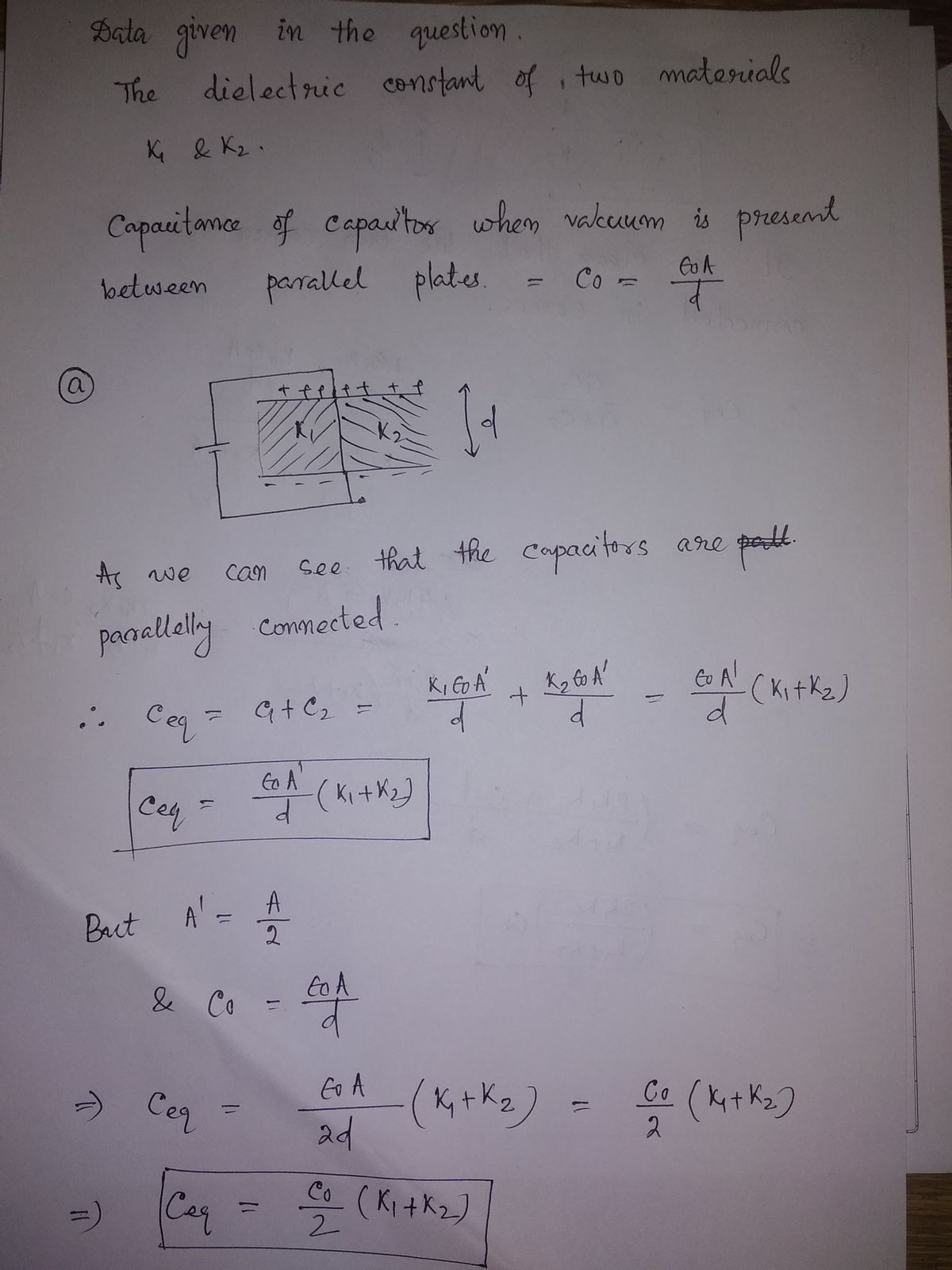 Physics homework question answer, step 1, image 1