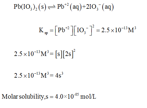 Answered: 2. Ksp for Pb(IO3)2 is 2.5 x 1013. What… | bartleby