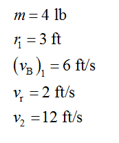 Answered: *15-104. A 4-lb ball B is traveling… | bartleby