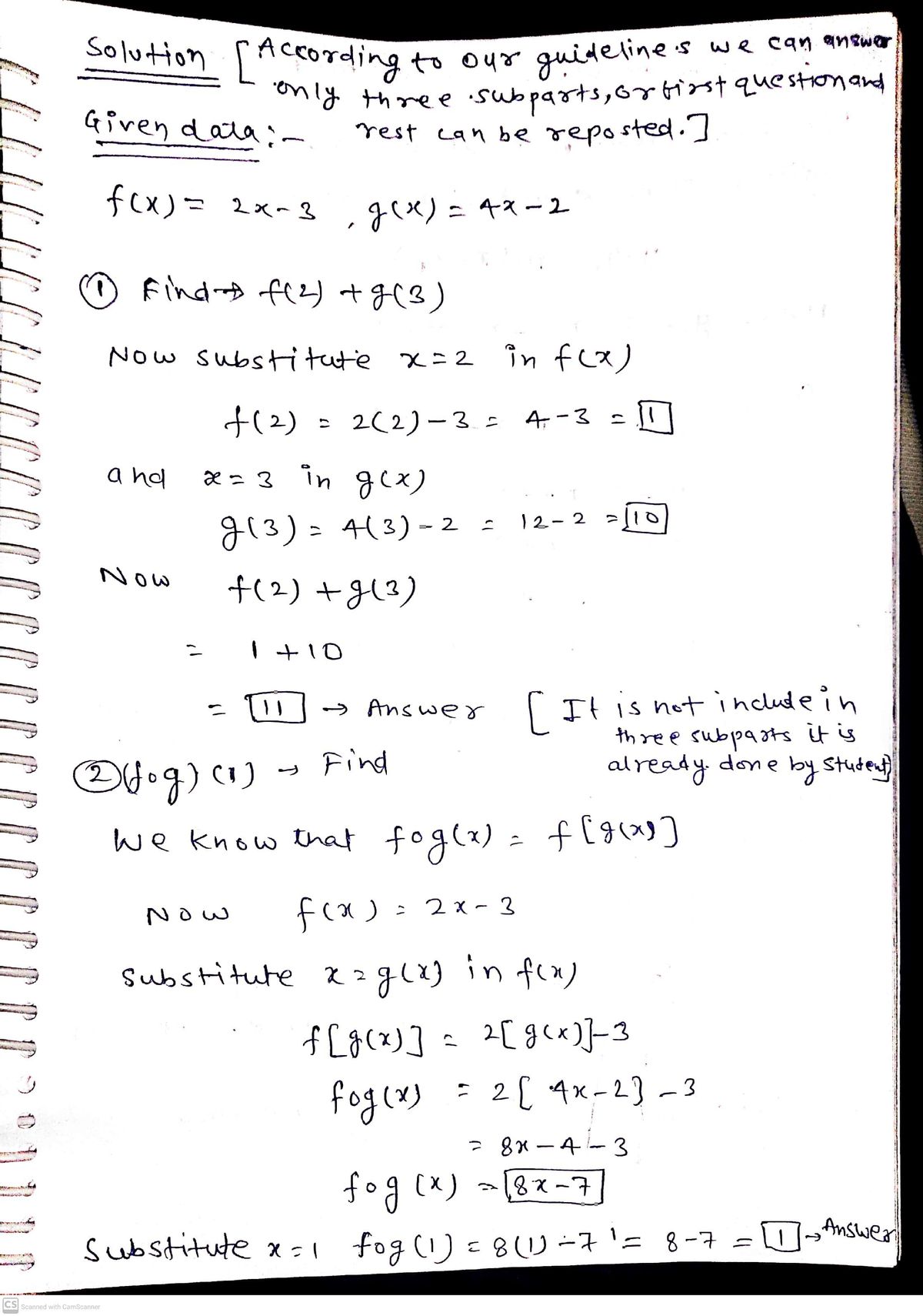 Algebra homework question answer, step 1, image 1