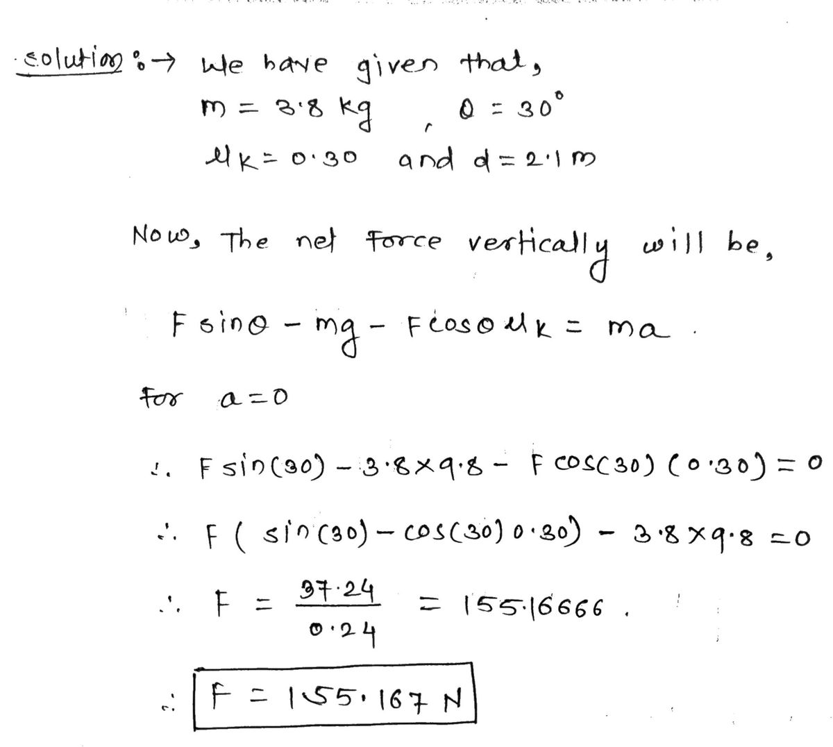 Physics homework question answer, step 1, image 1