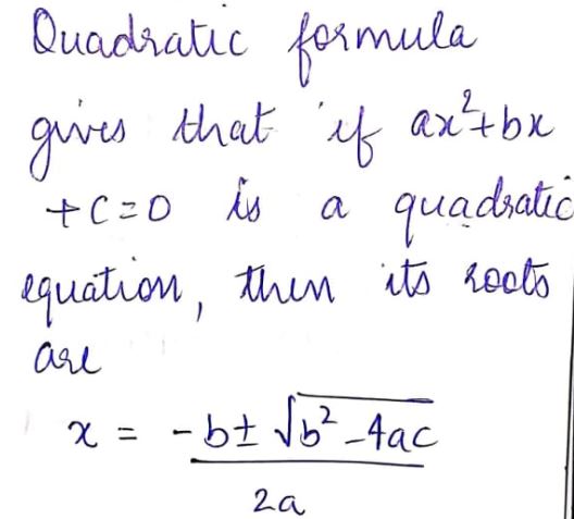 Answered: Solve Equation By The Quadratic… | Bartleby