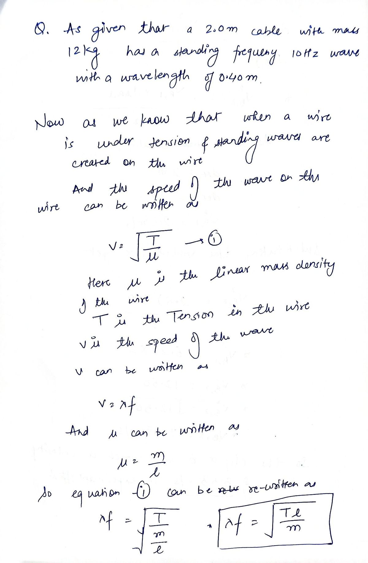 Physics homework question answer, step 1, image 1