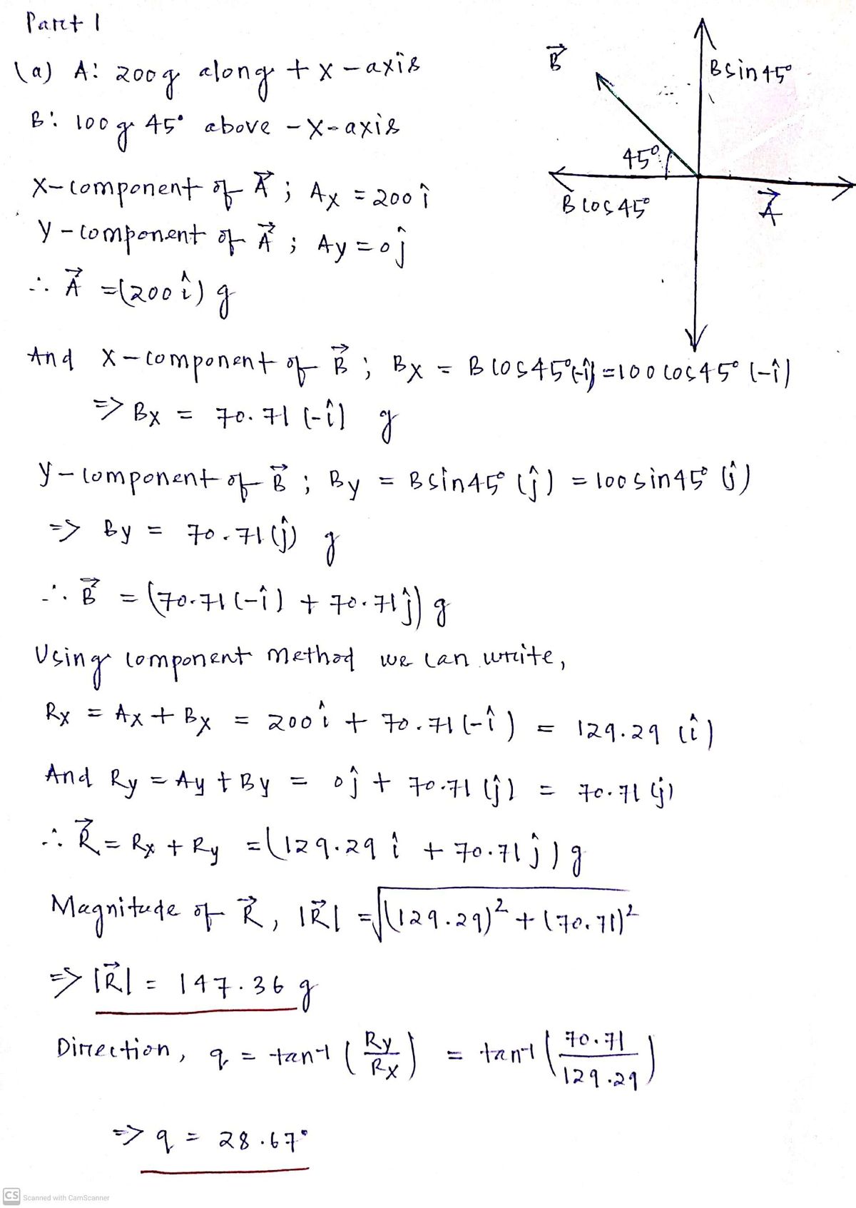 Physics homework question answer, step 1, image 1