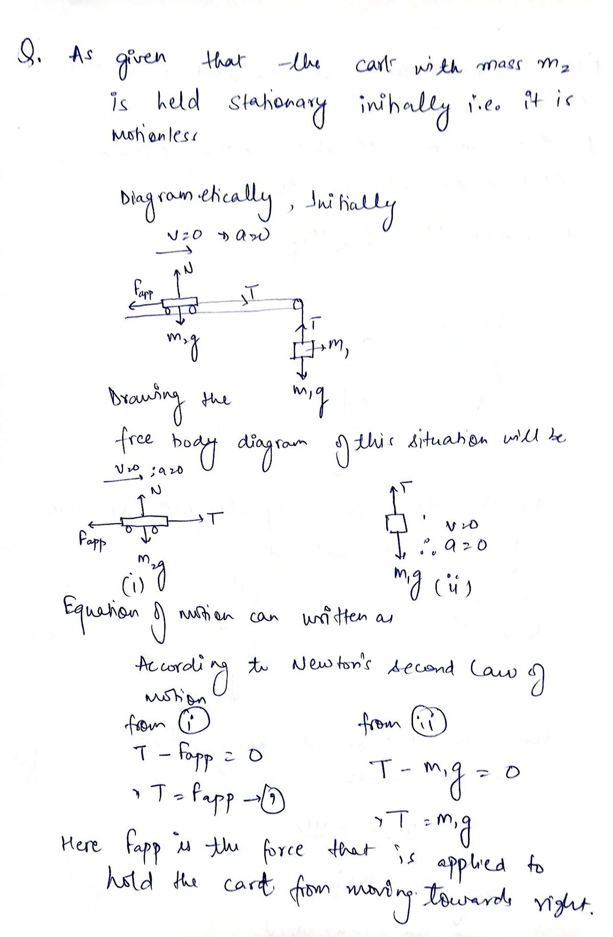 Physics homework question answer, step 1, image 1