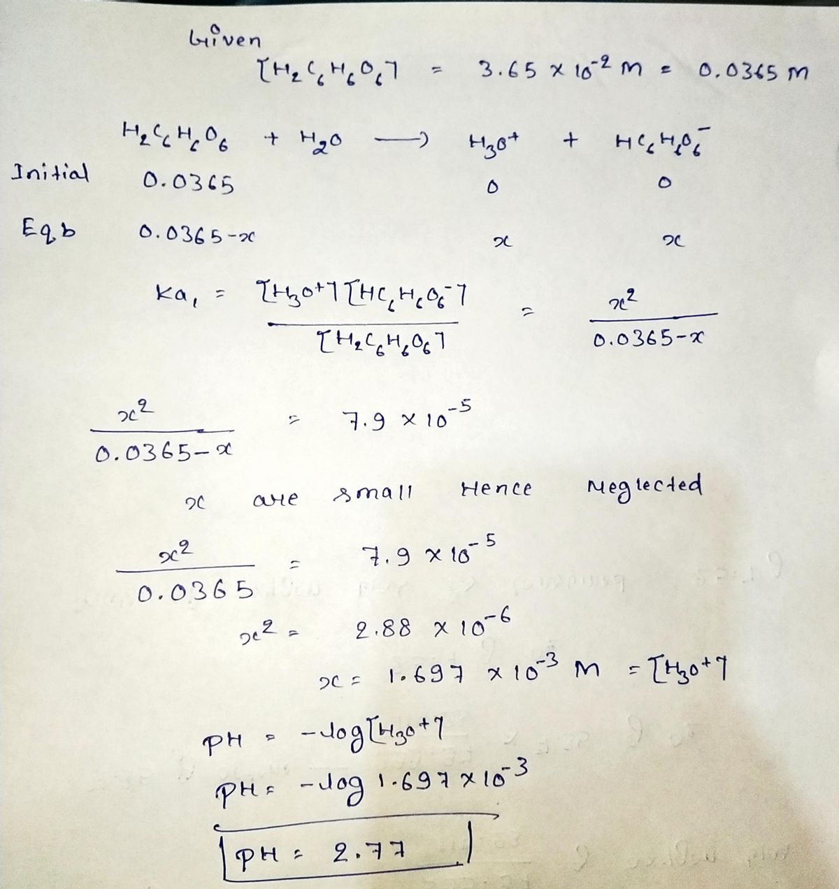 Chemistry homework question answer, step 1, image 1