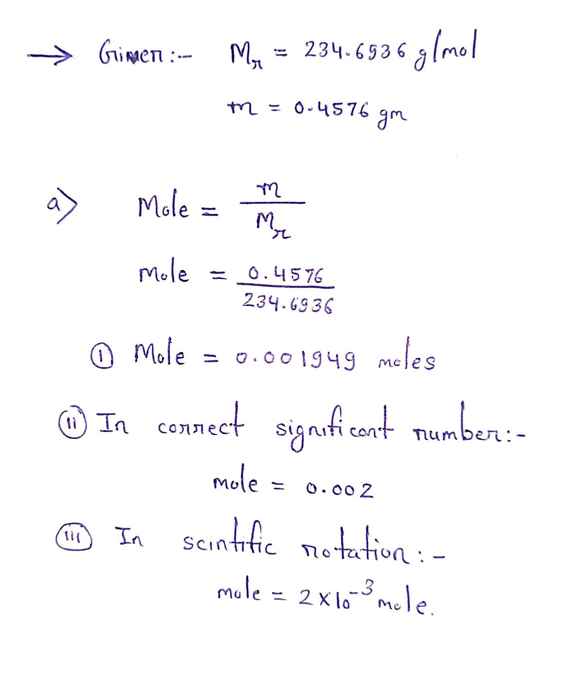 Chemistry homework question answer, step 1, image 1