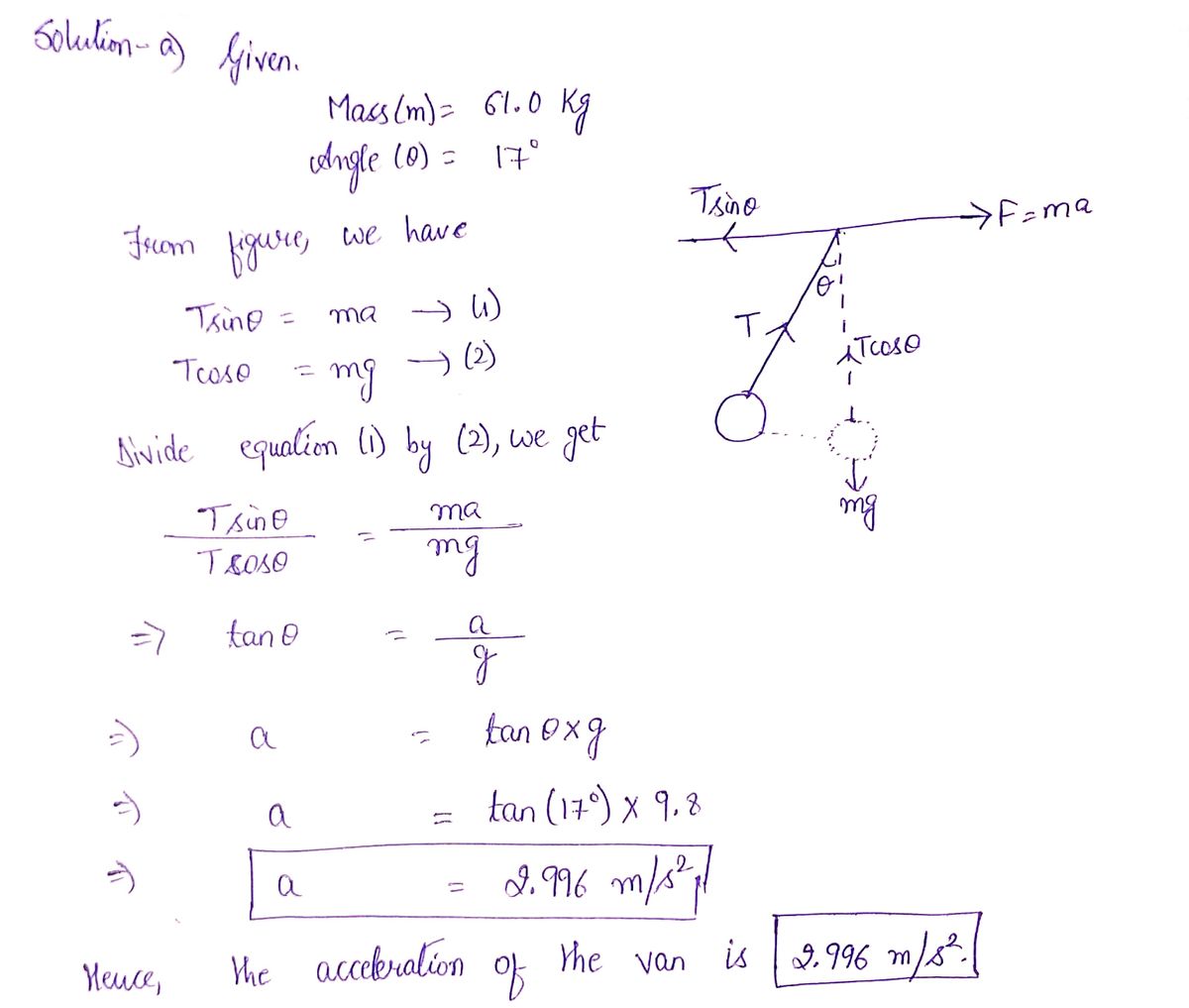 Physics homework question answer, step 1, image 1