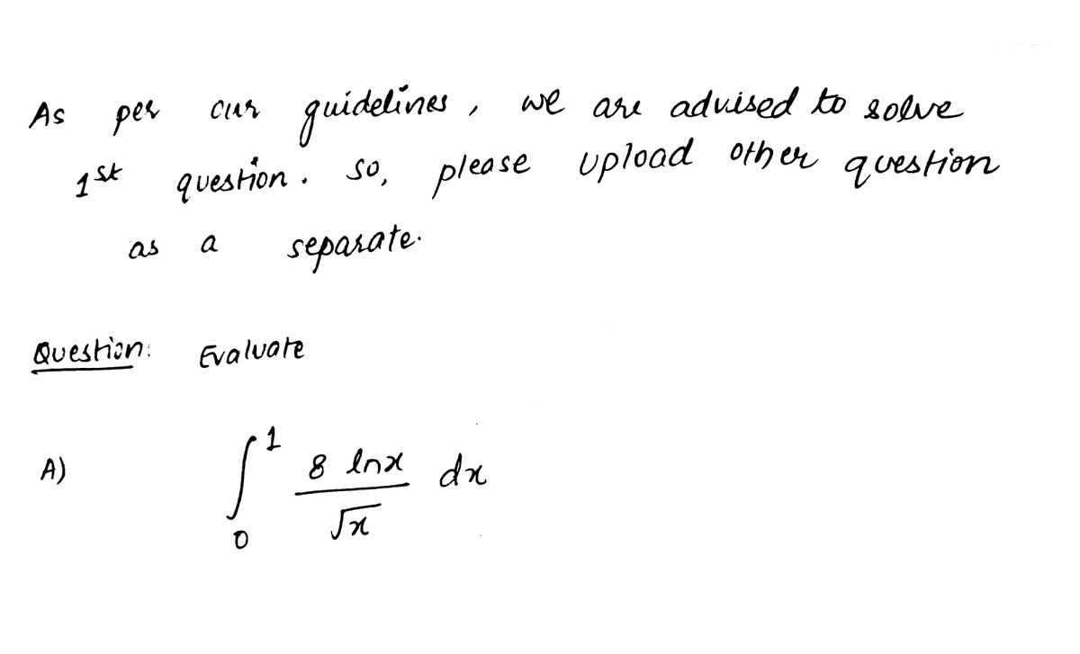 Calculus homework question answer, step 1, image 1