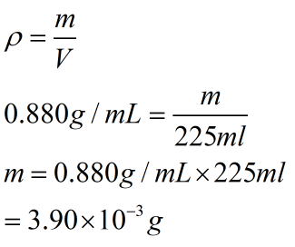 Answered: What is the mass of 225 mL of a liquid… | bartleby