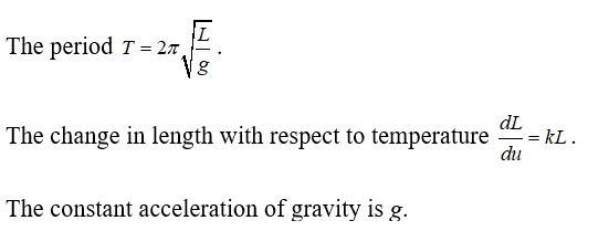 Answered Temperature And The Period Of A Bartleby 3671