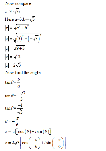 Answered: 3 − square root 3i Write the… | bartleby