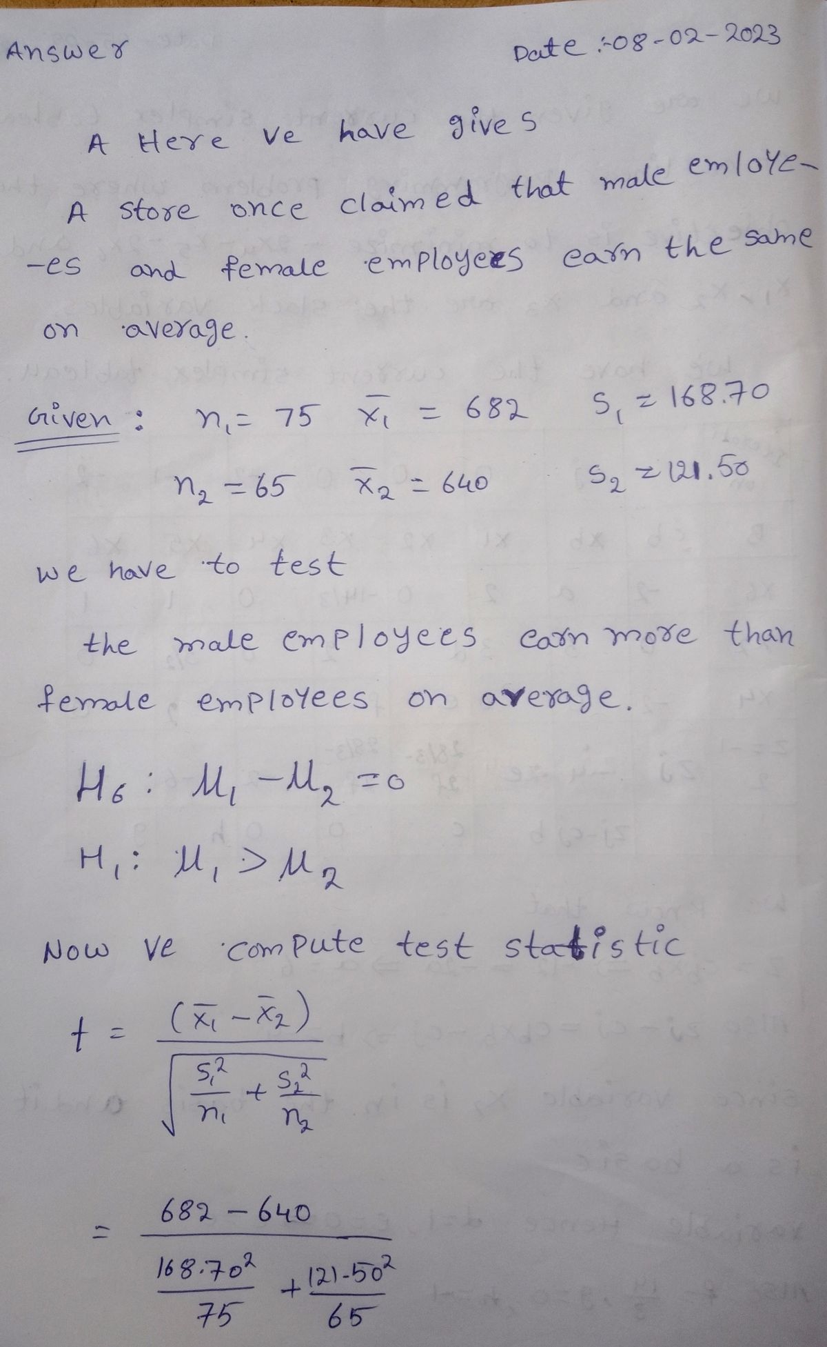 Statistics homework question answer, step 1, image 1