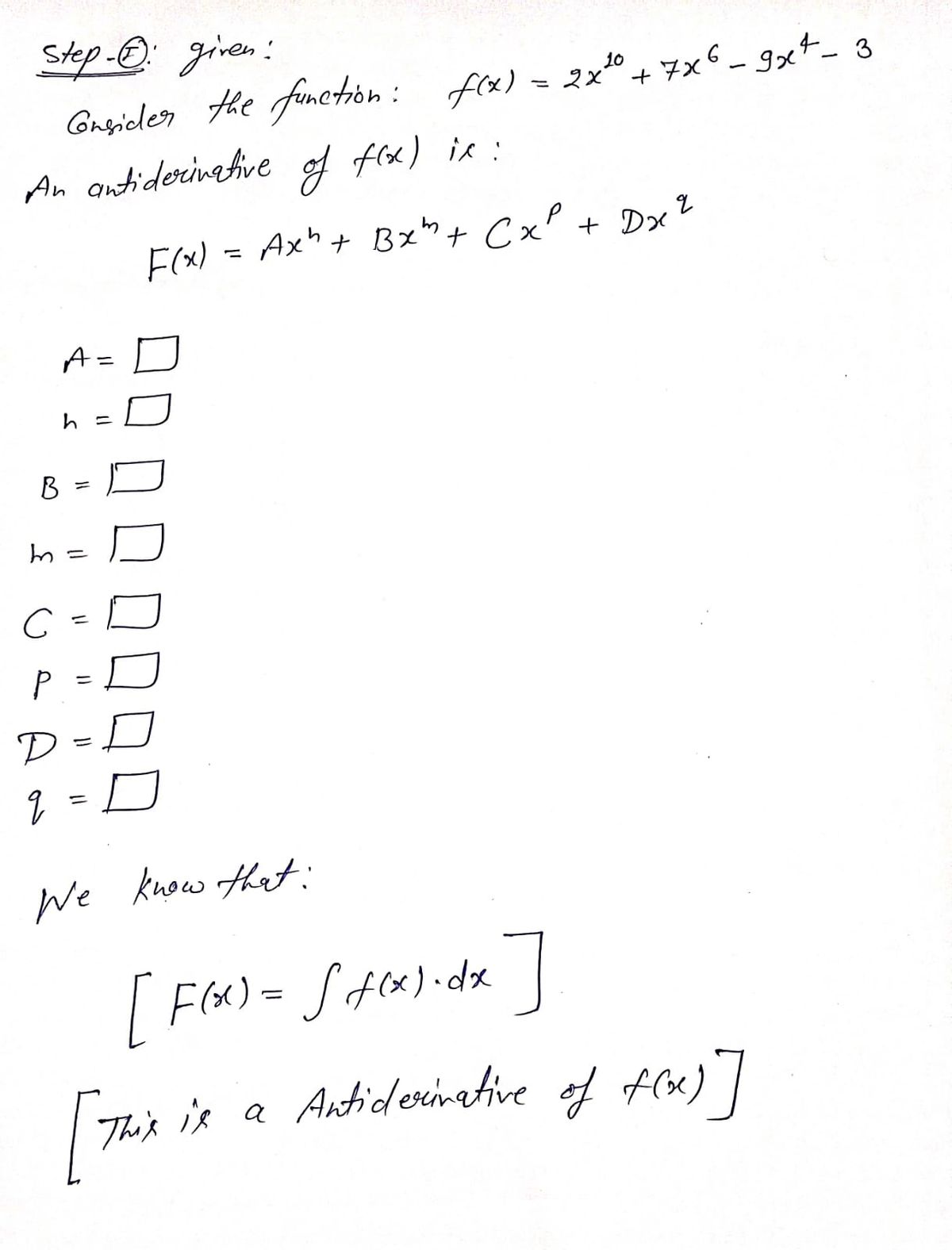 Calculus homework question answer, step 1, image 1