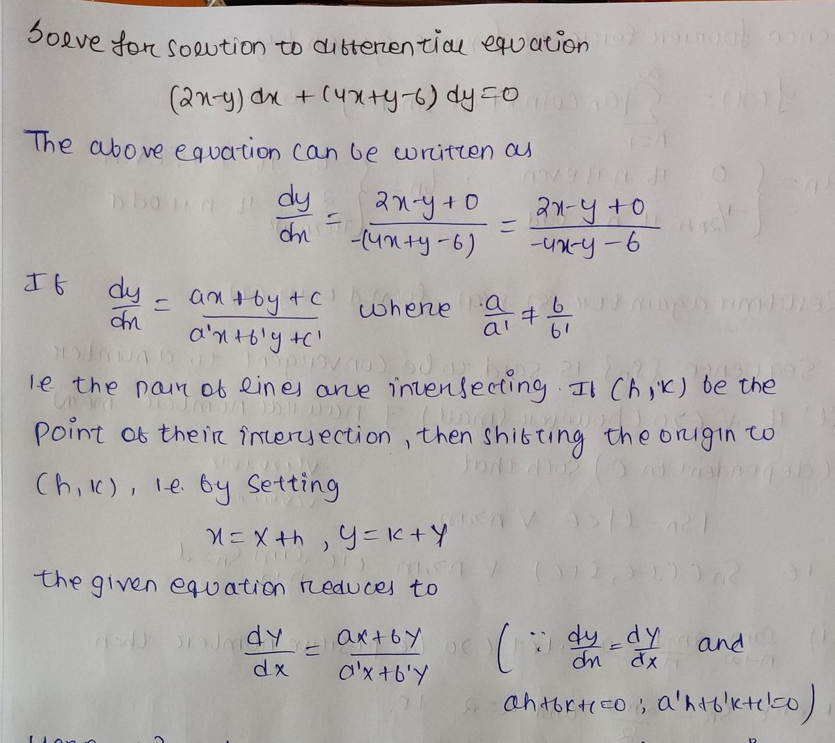 Answered Solve For Solution To Differential Bartleby