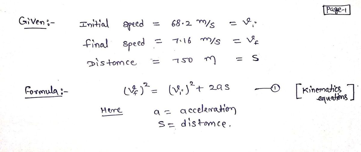 Physics homework question answer, step 1, image 1