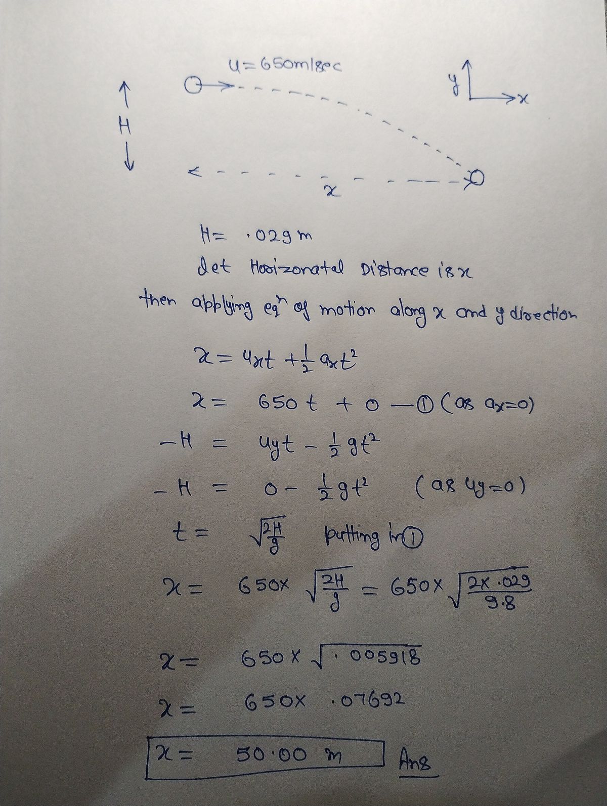 Physics homework question answer, step 1, image 1