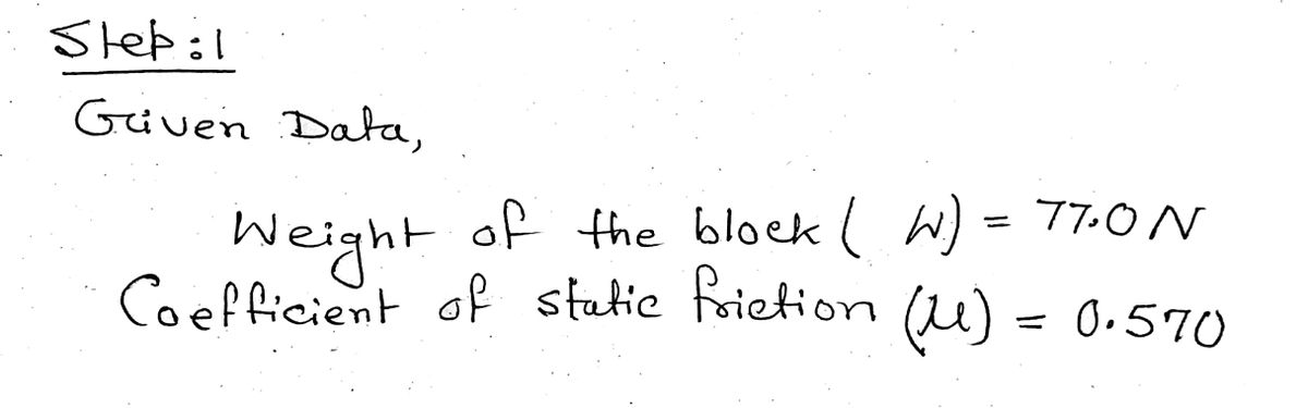 Physics homework question answer, step 1, image 1