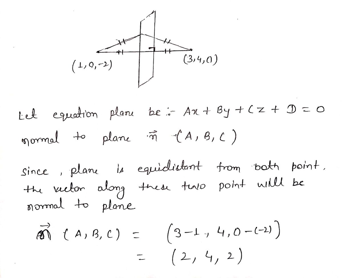 Answered Find An Equation For The Plane Bartleby